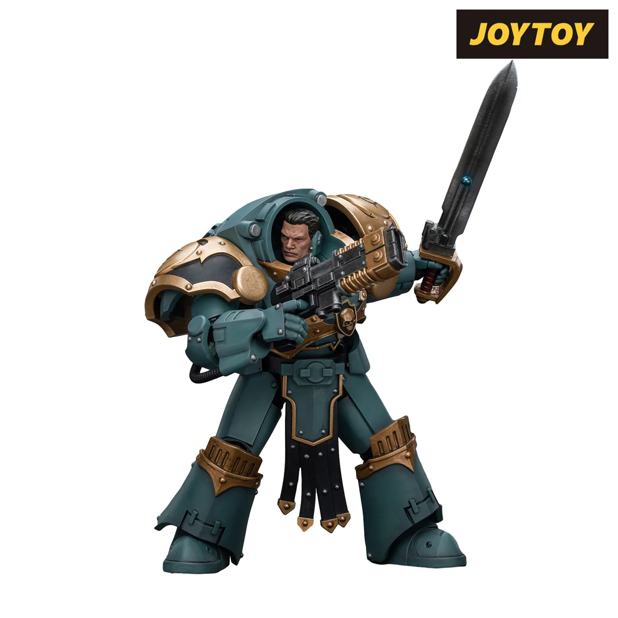 JoyToy Warhammer The Horus Heresy Action Figure - Sons of Horus Tartaros Terminator Squad Sergeant with Volkite Charger and Power Sword (1/18 Scale) Preorder - Image 5