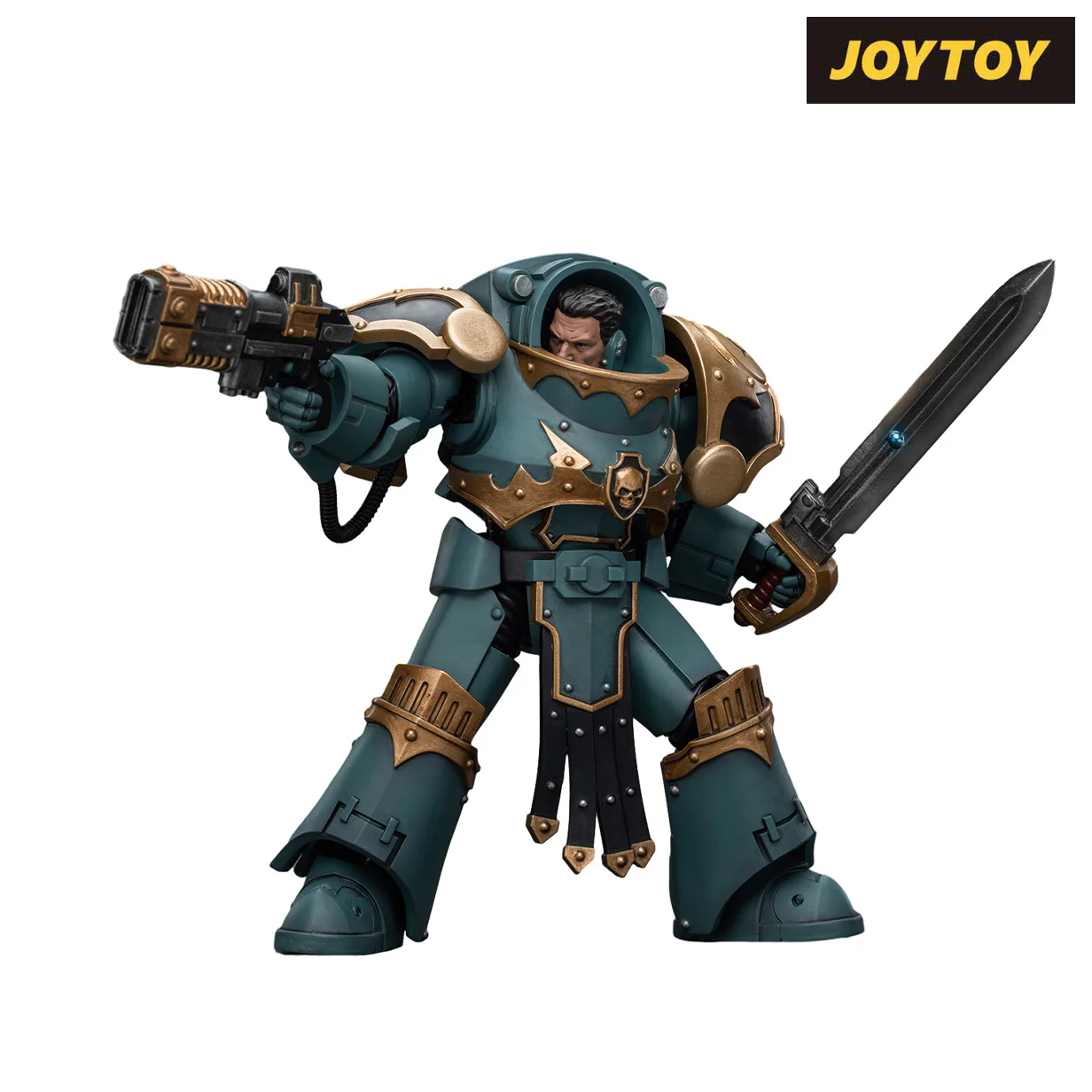 JoyToy Warhammer The Horus Heresy Action Figure - Sons of Horus Tartaros Terminator Squad Sergeant with Volkite Charger and Power Sword (1/18 Scale) Preorder - Image 8