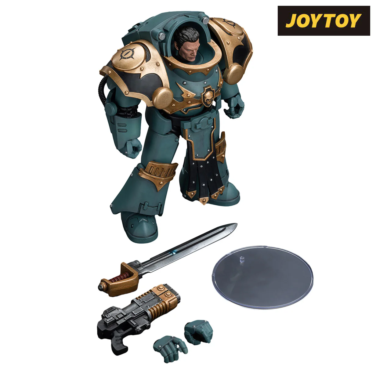 JoyToy Warhammer The Horus Heresy Action Figure - Sons of Horus Tartaros Terminator Squad Sergeant with Volkite Charger and Power Sword (1/18 Scale) Preorder - Image 9