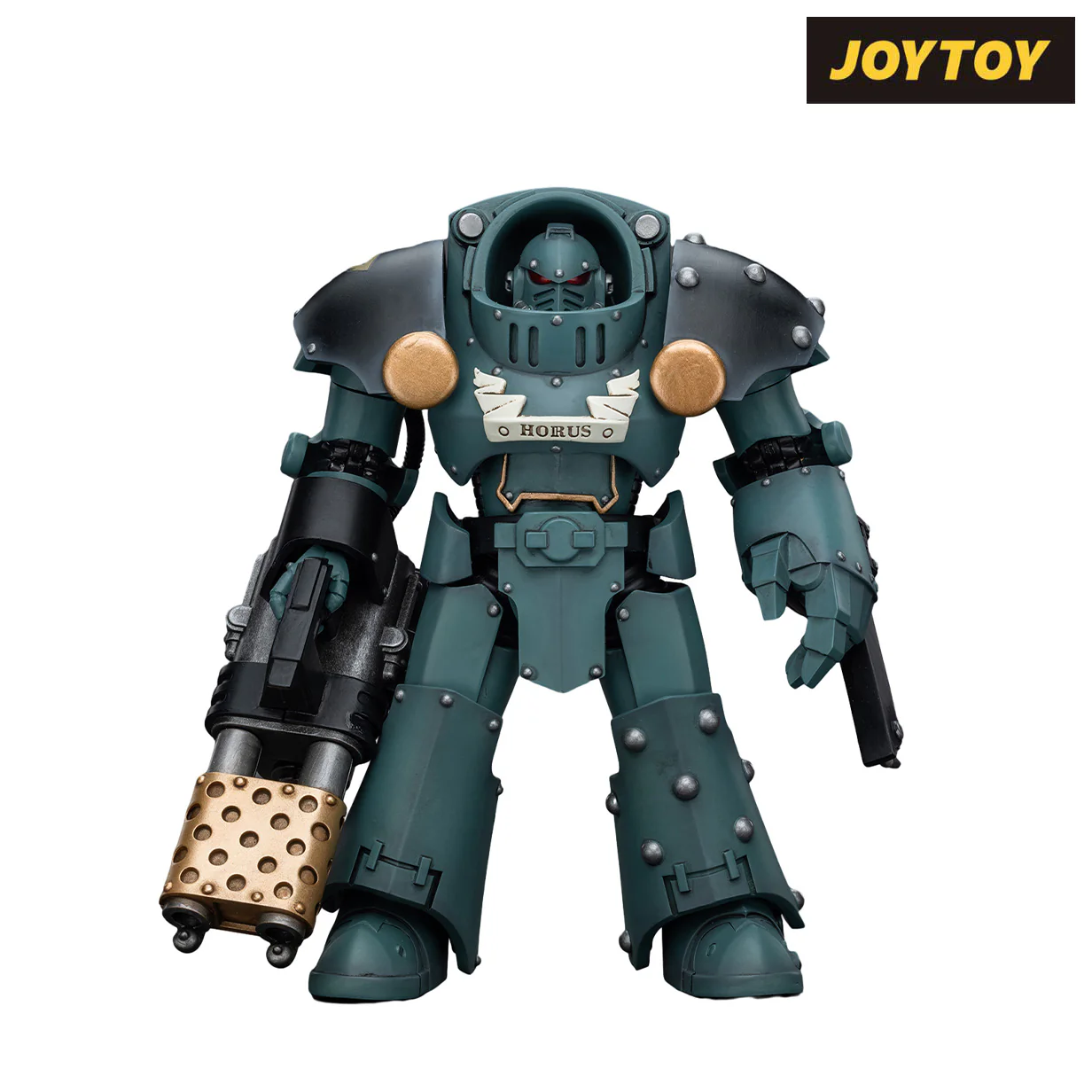 JoyToy Warhammer The Horus Heresy Action Figure - Sons of Horus Tartaros Terminator Squad Terminator with Heavy Flamer and Chainfist (1/18 Scale) Preorder - Image 4