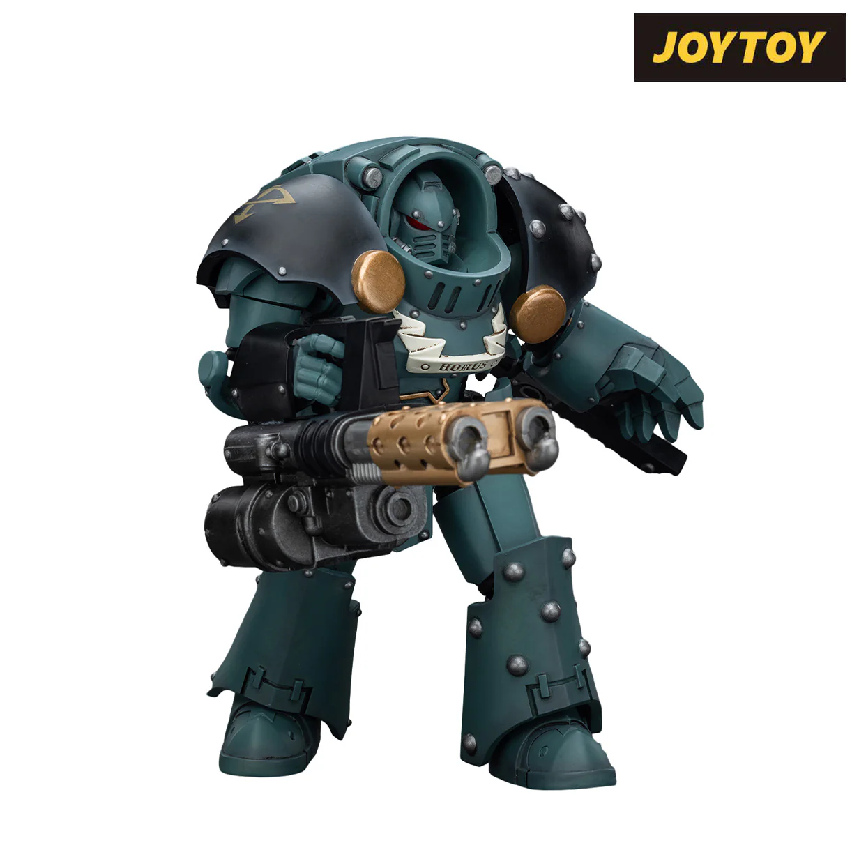 JoyToy Warhammer The Horus Heresy Action Figure - Sons of Horus Tartaros Terminator Squad Terminator with Heavy Flamer and Chainfist (1/18 Scale) Preorder - Image 5