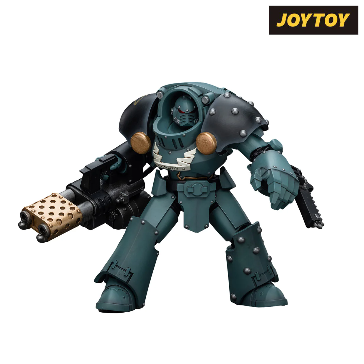 JoyToy Warhammer The Horus Heresy Action Figure - Sons of Horus Tartaros Terminator Squad Terminator with Heavy Flamer and Chainfist (1/18 Scale) Preorder - Image 6