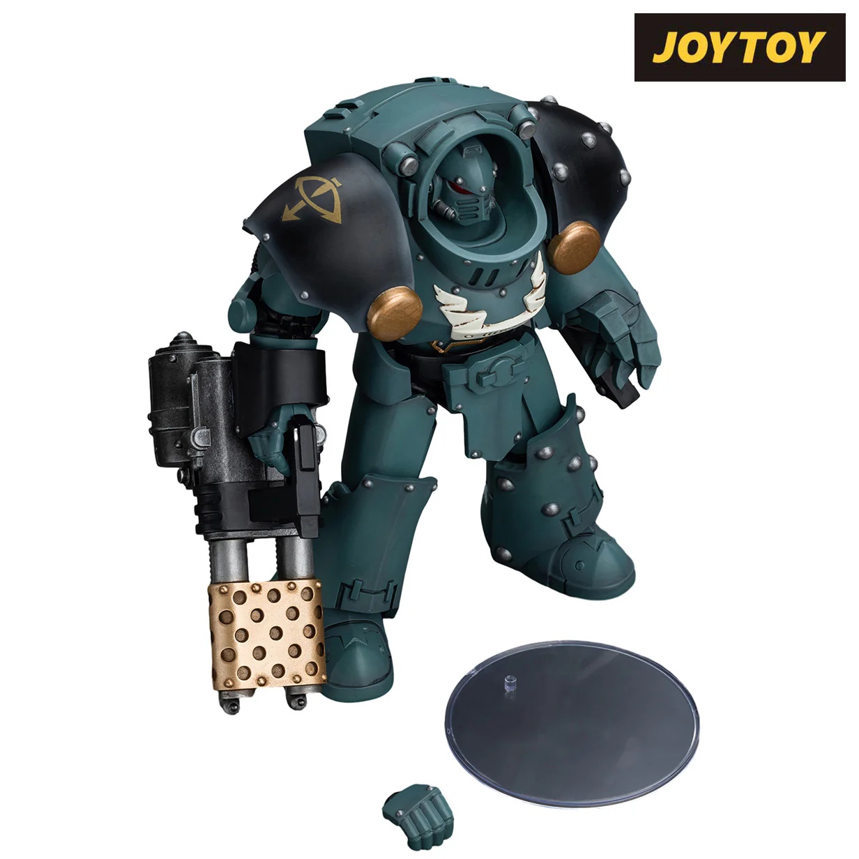 JoyToy Warhammer The Horus Heresy Action Figure - Sons of Horus Tartaros Terminator Squad Terminator with Heavy Flamer and Chainfist (1/18 Scale) Preorder - Image 8